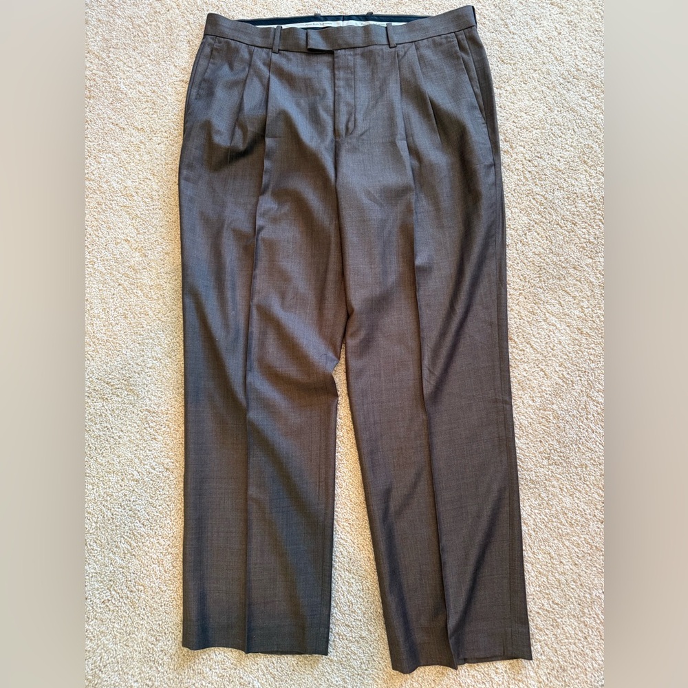 Perry Ellis Brown Pleated Men's Pants Size 38